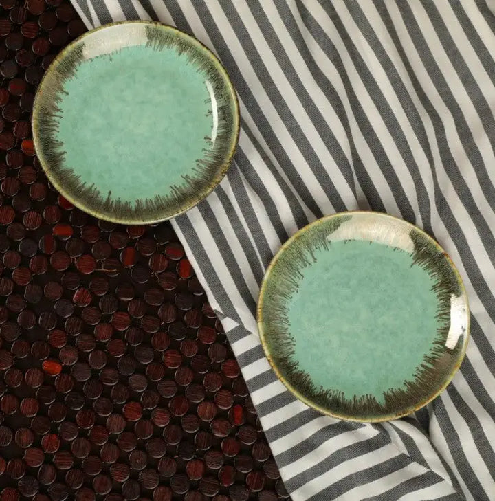 Peppermint Ceramic Quarter Plates Amalfiee_Ceramics