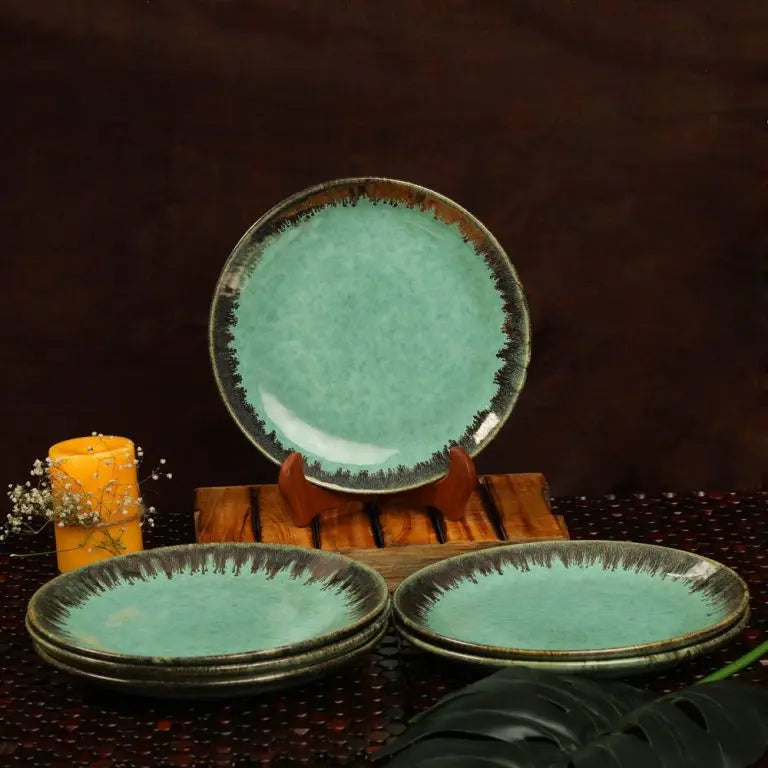 Peppermint Ceramic Quarter Plates set of 2 Amalfiee_Ceramics