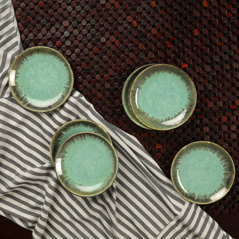 Peppermint Ceramic Quarter Plates set of 2 Amalfiee_Ceramics