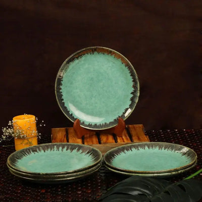 Peppermint Ceramic Quarter Plates set of 4 Amalfiee_Ceramics
