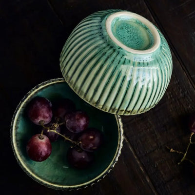 Peppermint Ceramic Rimmed Edge Soup Bowls Amalfiee_Ceramics