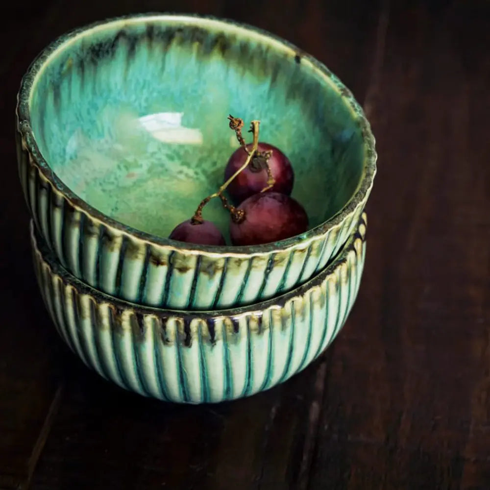 Peppermint Ceramic Rimmed Edge Soup Bowls Amalfiee_Ceramics