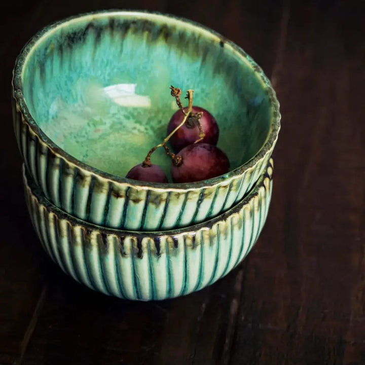 Peppermint Ceramic Rimmed Edge Soup Bowls Amalfiee_Ceramics