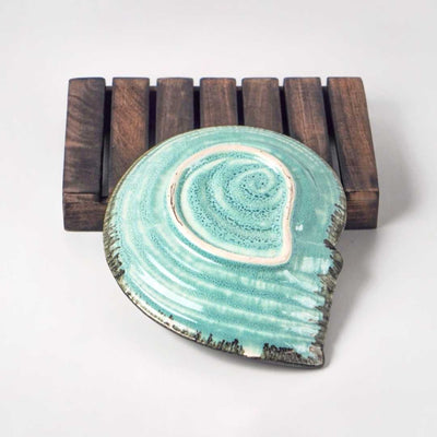 Peppermint Ceramic Serving Shell Platter Amalfiee_Ceramics