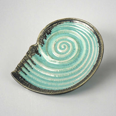 Peppermint Ceramic Serving Shell Platter Amalfiee_Ceramics