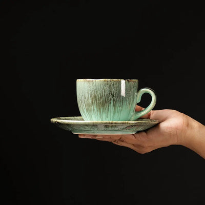 Peppermint Ceramic Tea Cup and Saucer Amalfiee_Ceramics