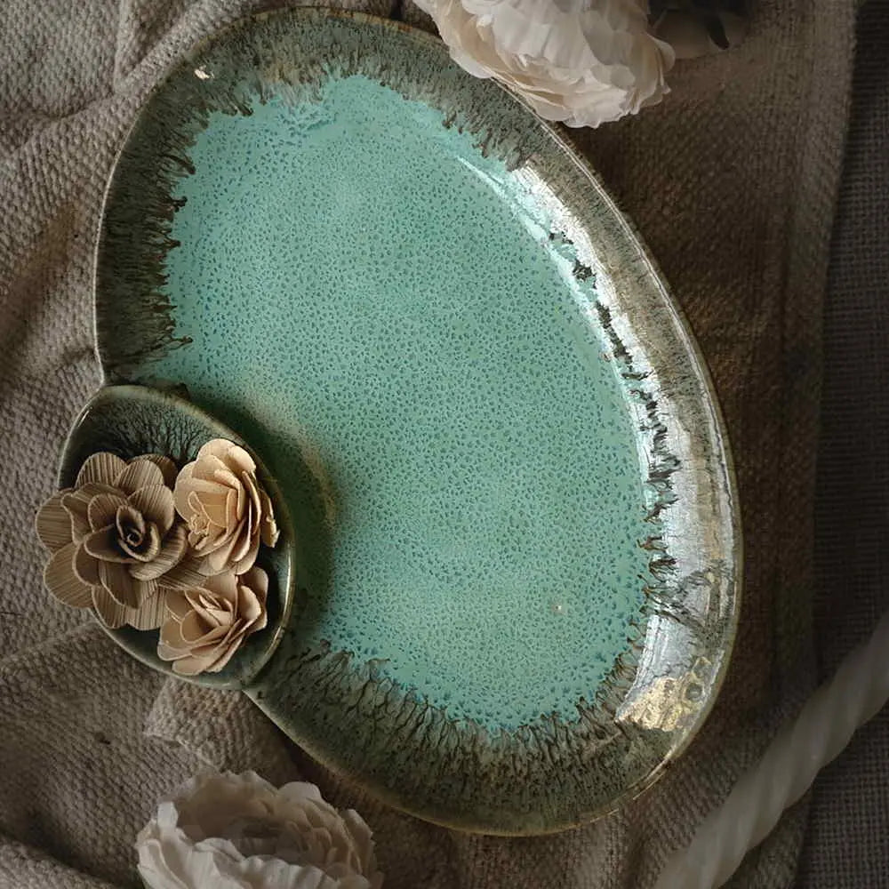 Peppermint Chip & Dip Serving Platter Amalfiee_Ceramics