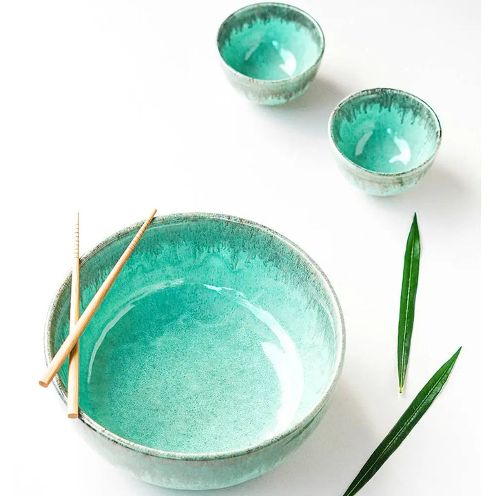Peppermint Exclusive Ceramic Bowl Set of 3 Amalfiee_Ceramics