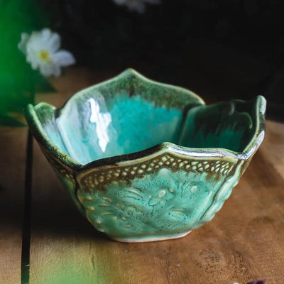 Peppermint Exclusive Flower Ceramic Serving Bowl Amalfiee_Ceramics