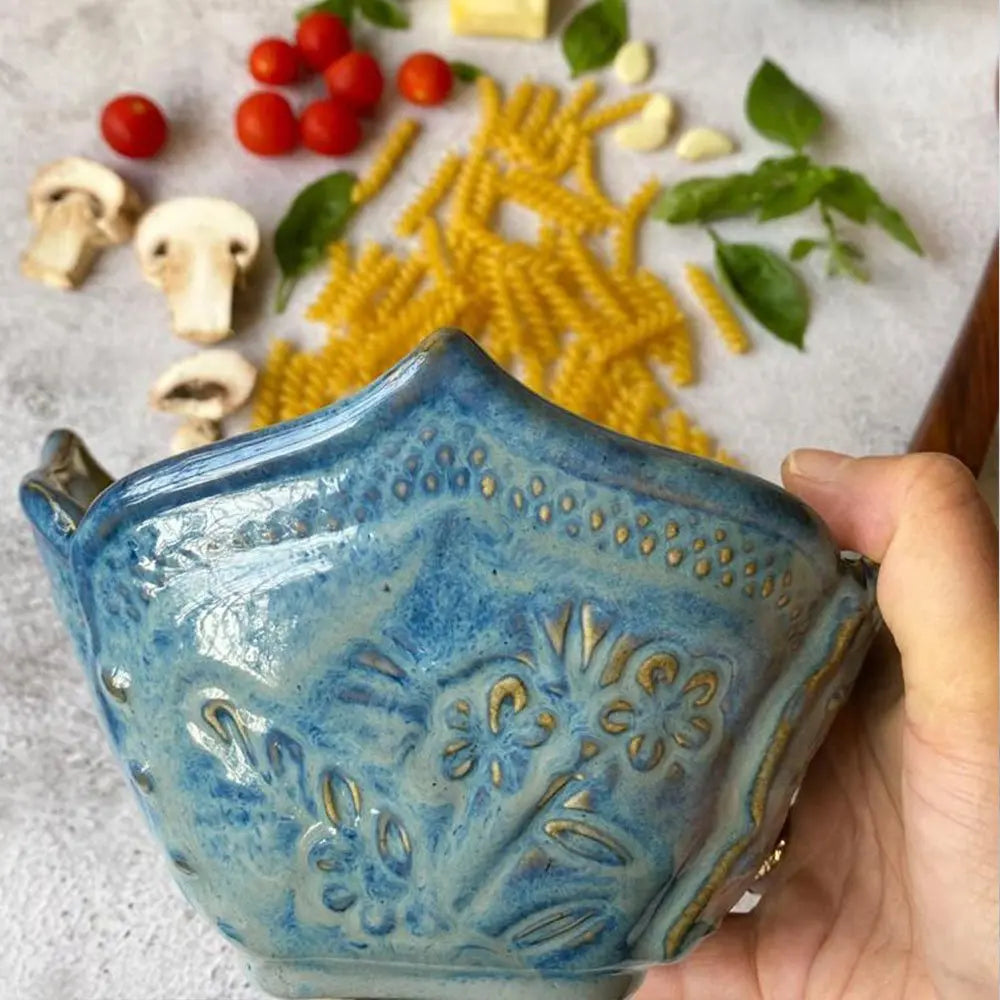 Peppermint Exclusive Lotus Ceramic Serving Bowl Amalfiee_Ceramics