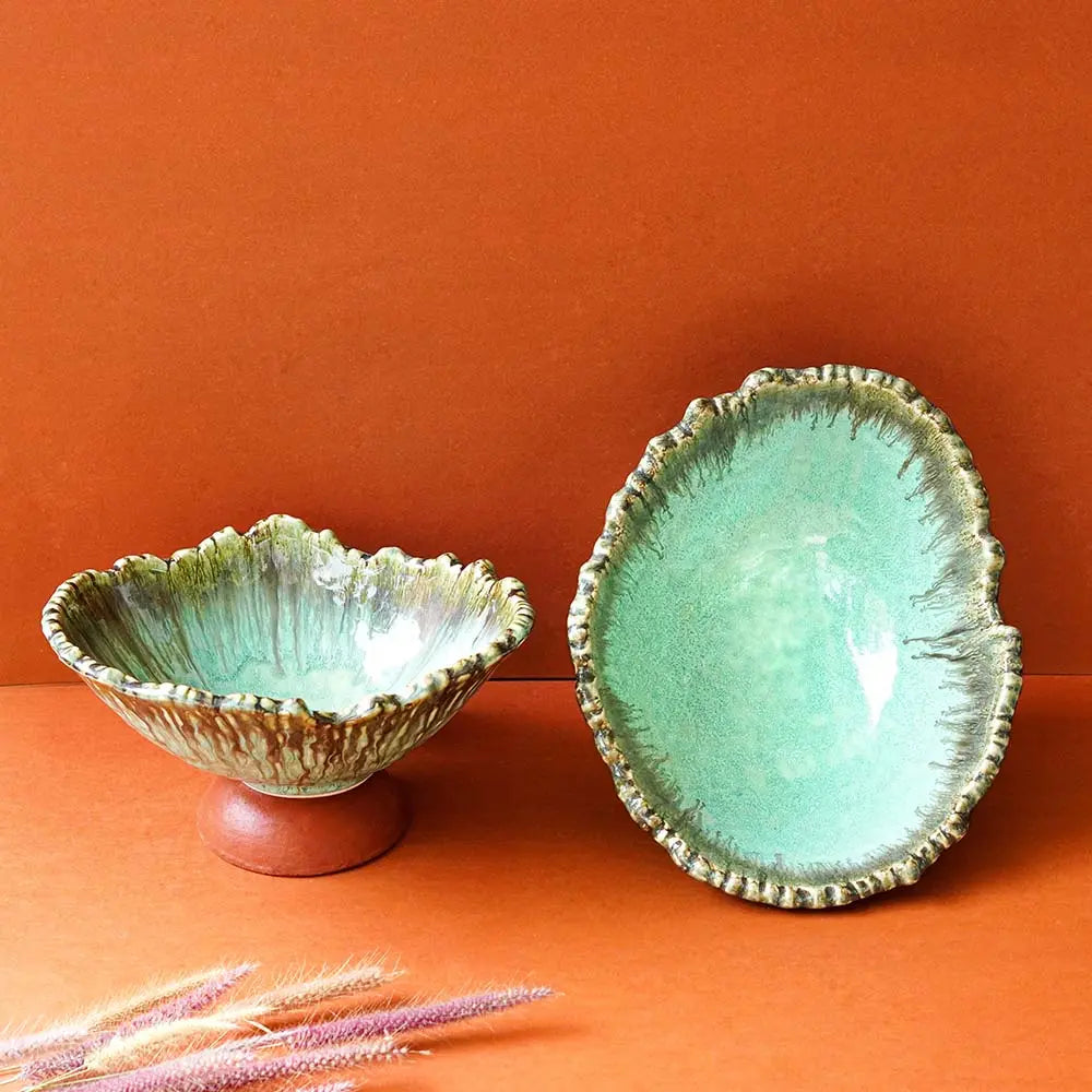 Peppermint Handmade Ceramic Serving Bowl Amalfiee_Ceramics