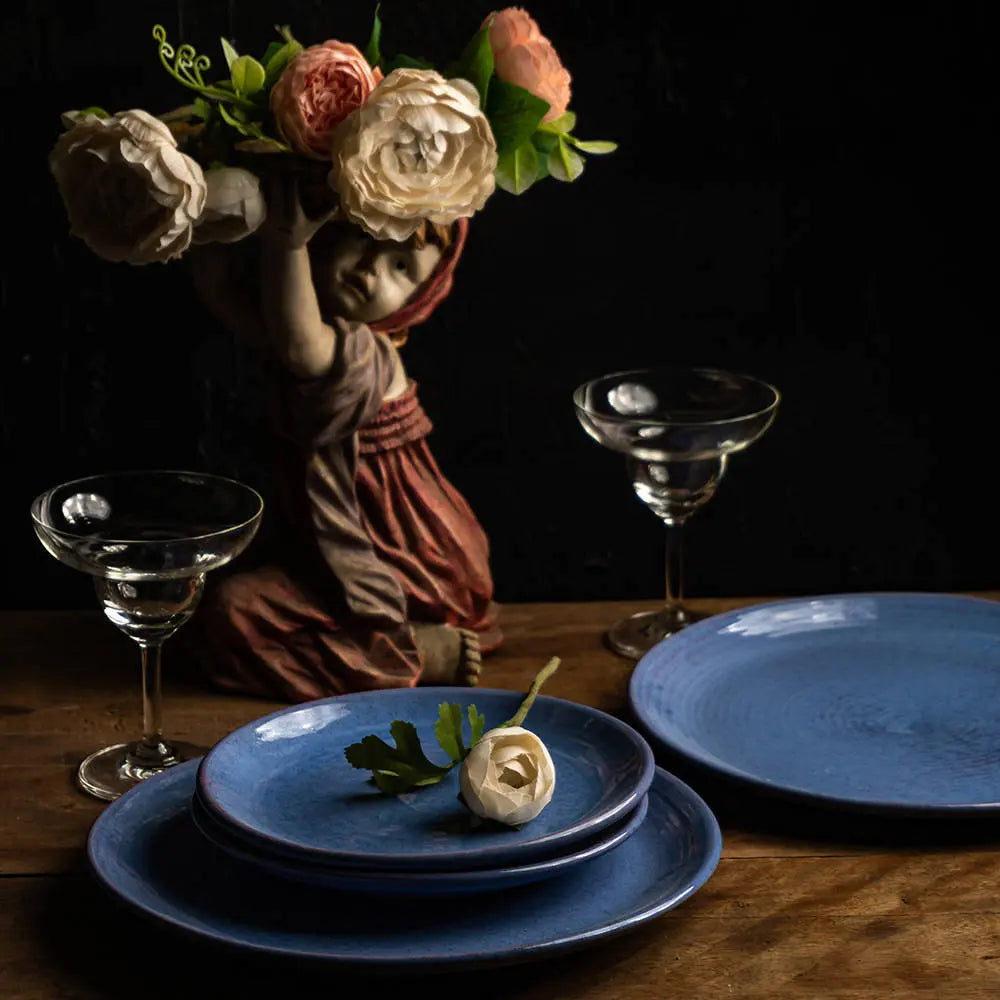 Periwinkle Ceramic Dinner Plates Set of 2 Amalfiee_Ceramics