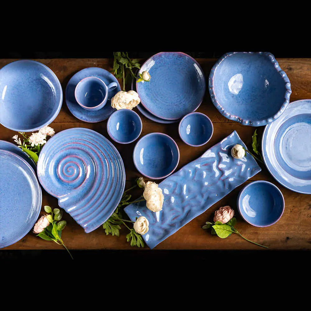 Periwinkle Ceramic Dinner Set of 28 Pcs Amalfiee_Ceramics