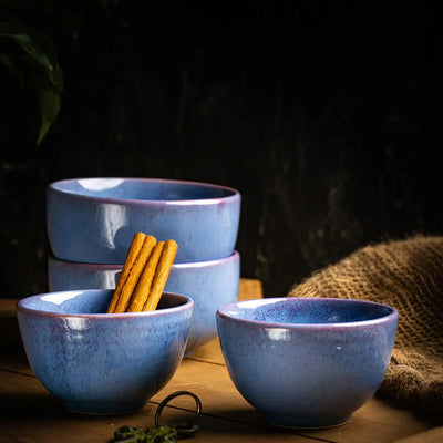 Periwinkle Ceramic Portion Bowls Set of 2 Amalfiee_Ceramics