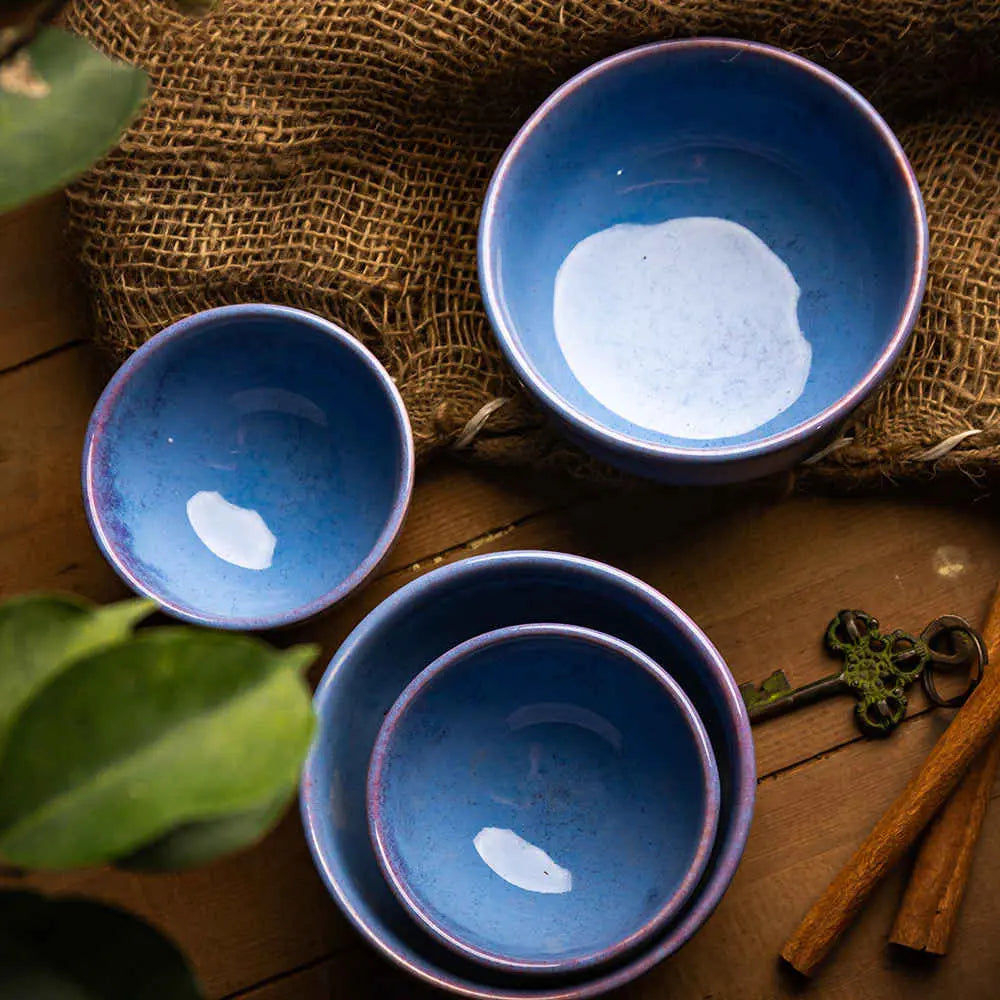Periwinkle Ceramic Soup bowls set of 6 Amalfiee_Ceramics