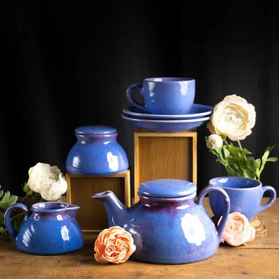 Periwinkle Grand Premium 6 Ceramics Tea set of 15 Pcs Amalfiee_Ceramics