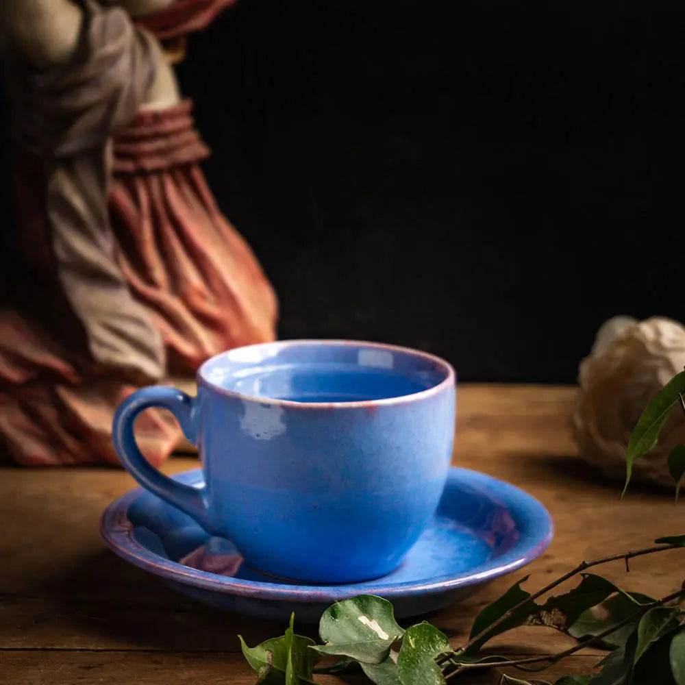 Periwinkle Grand Premium 6 Ceramics Tea set of 15 Pcs Amalfiee_Ceramics