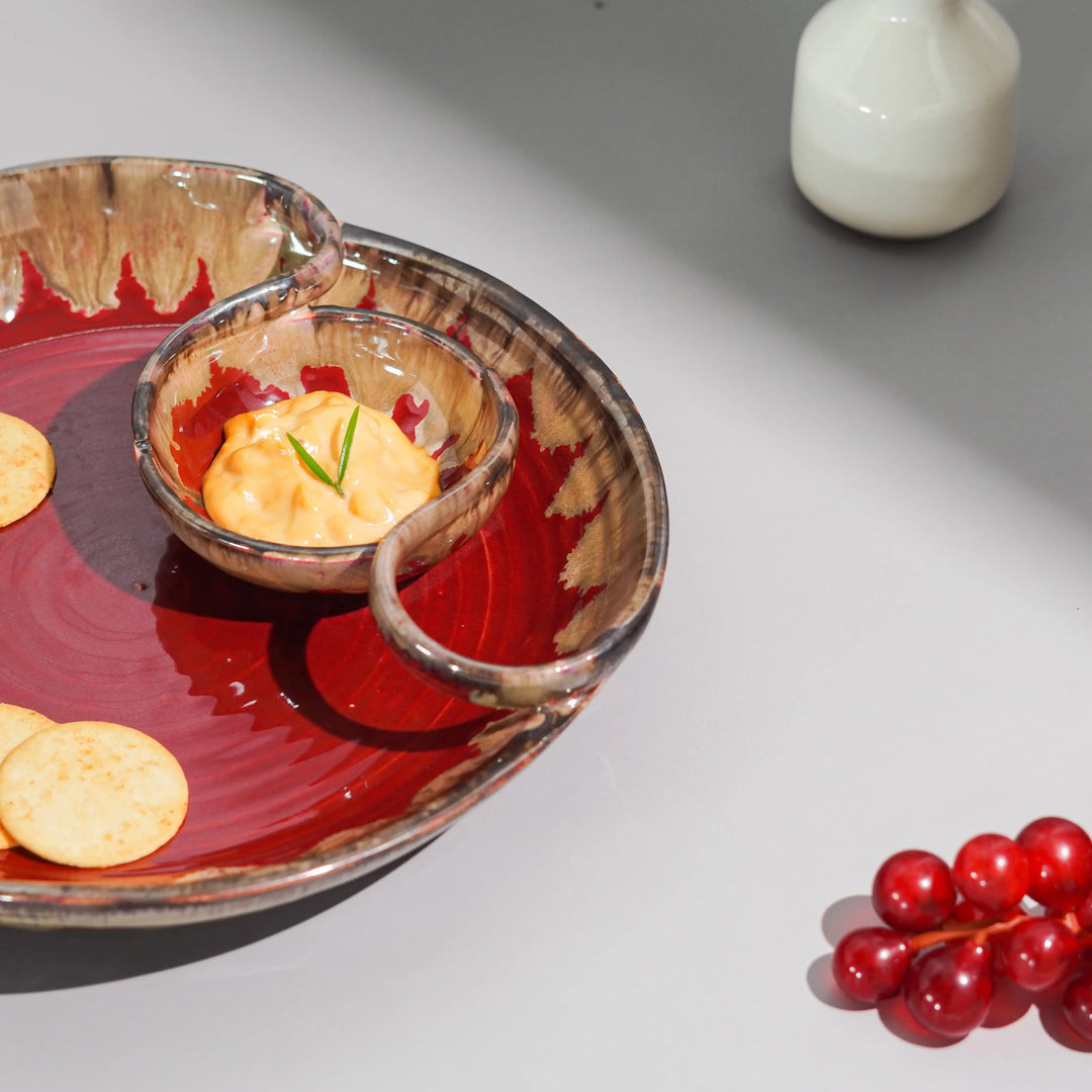 Raajsi Ceramic Chip &amp; Dip Platter Amalfiee Ceramics