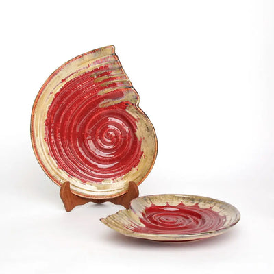 Raajsi Ceramic Medium and Large Shell Platter Set Amalfiee_Ceramics