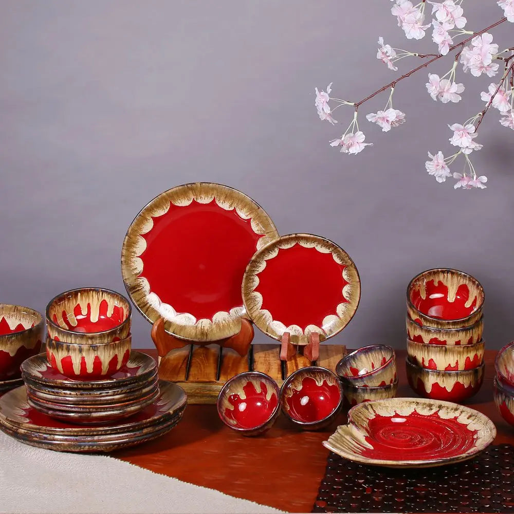 Raajsi Grand Premium Ceramic Dinner Set of 28 pcs Amalfiee_Ceramics