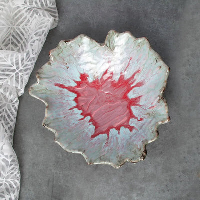 Rouge  8" Ceramic Leaf Serving Bowl Amalfiee_Ceramics