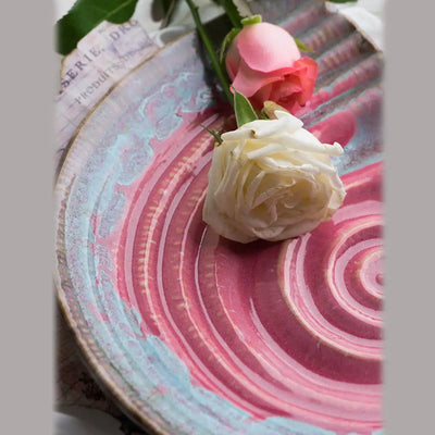 Rouge 10" Ceramic Shell Platter Amalfiee_Ceramics