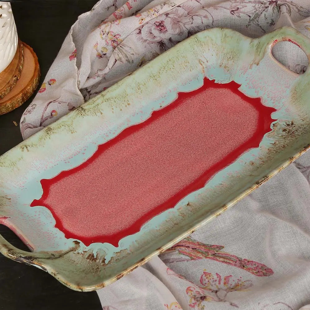 Rouge 11" Ceramic Serving Tray Amalfiee_Ceramics