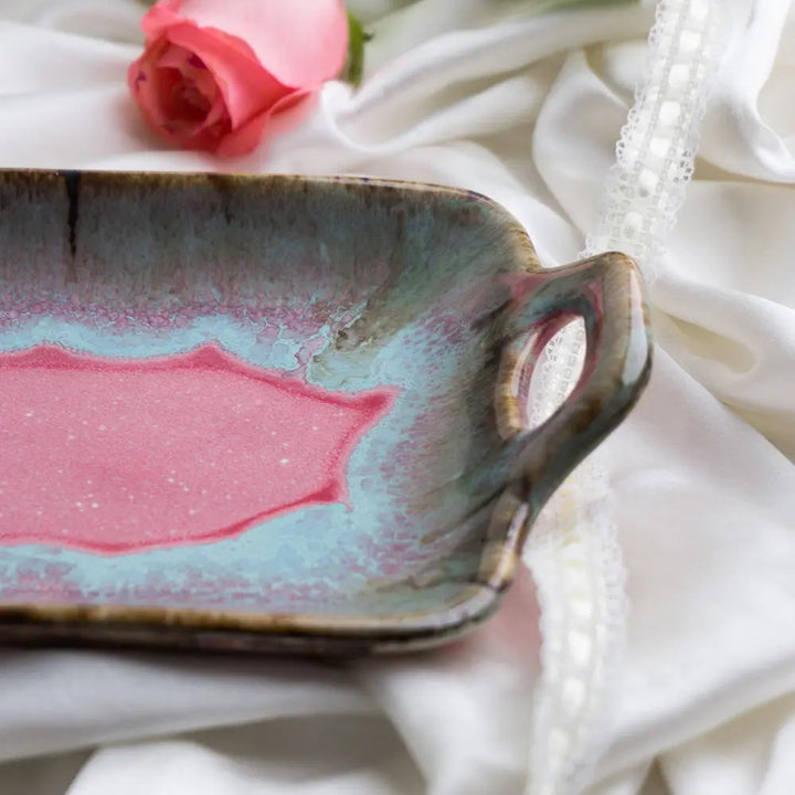 Rouge 14" Handmade Ceramic Large  Serving Tray Amalfiee_Ceramics