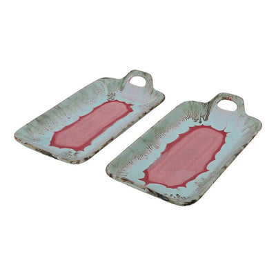 Rouge 14" Serving Ceramic Tray Set of 2 Amalfiee_Ceramics