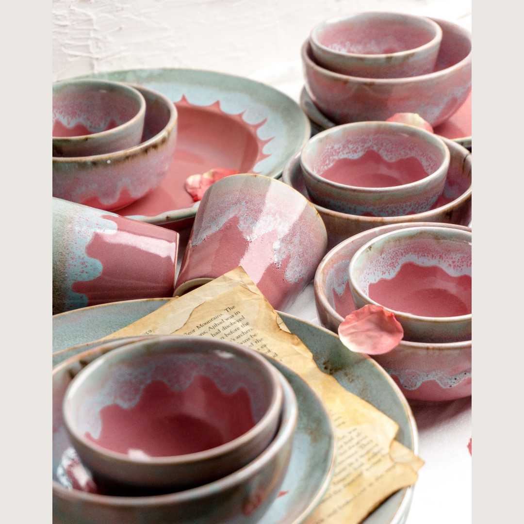Rouge 8pc Ceramic Dinner Set for 2 Amalfiee Ceramics