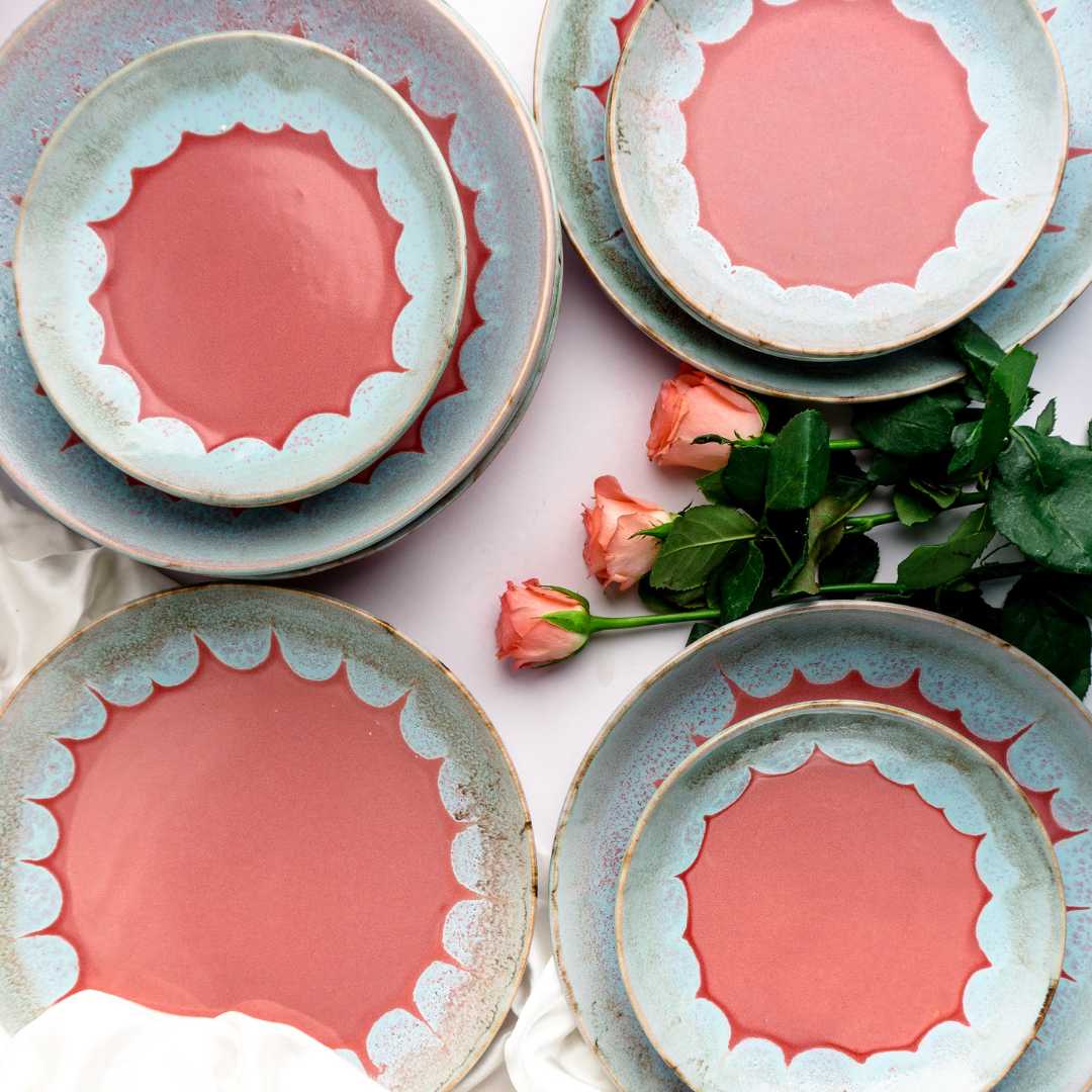 Rouge Ceramic Dinner Plates Amalfiee Ceramics
