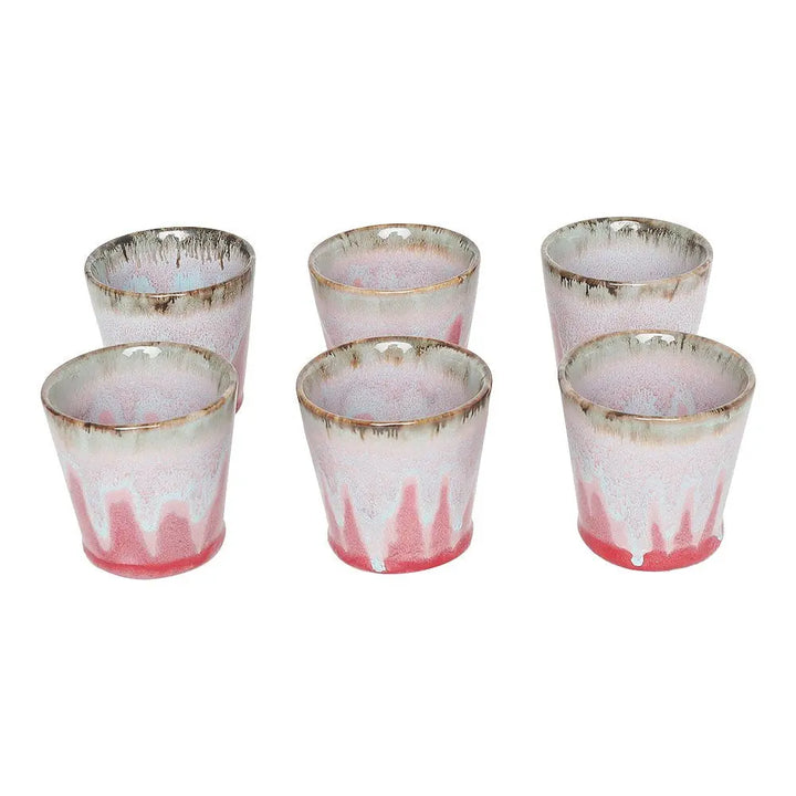 Rouge Ceramic Drinking Glass Set of 6 Amalfiee_Ceramics