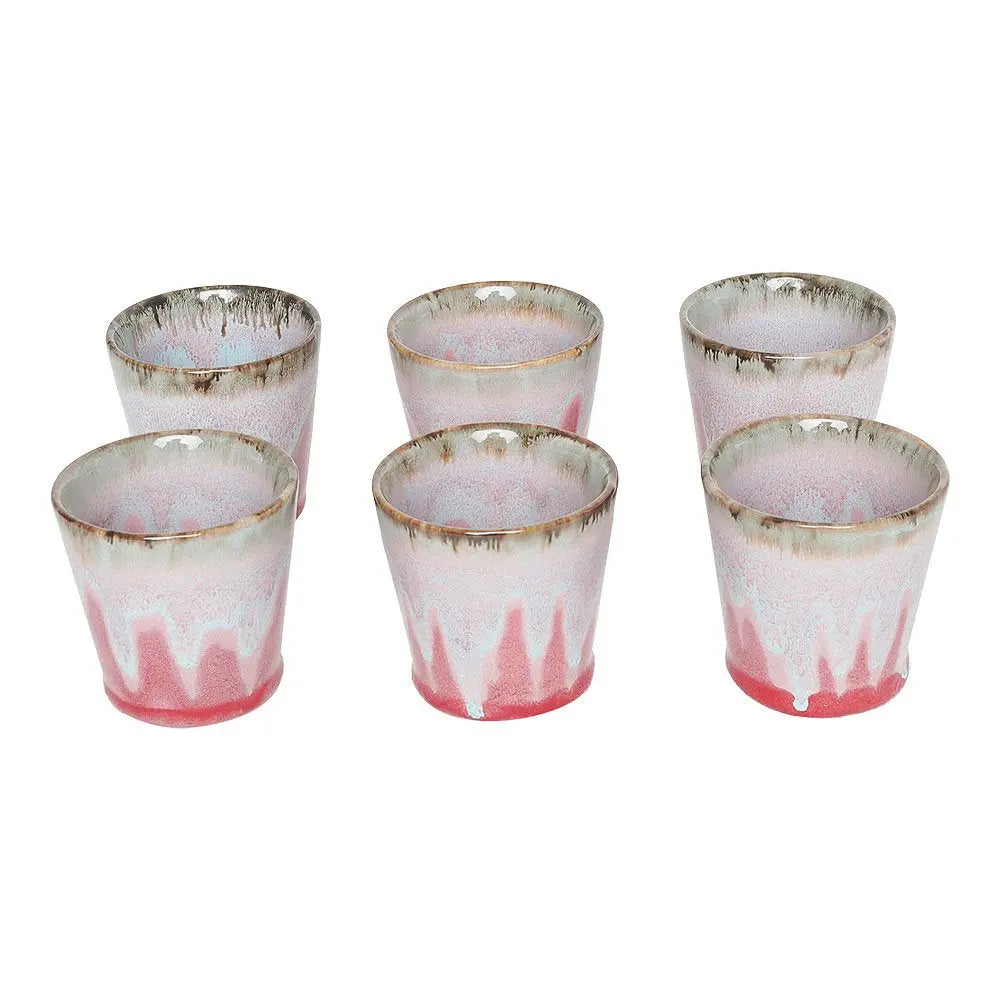 Rouge Ceramic Drinking Glass Set of 6 Amalfiee_Ceramics