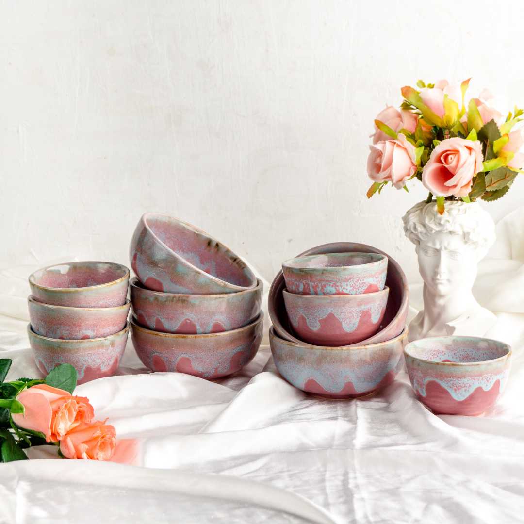 Rouge Ceramic Soup Bowls Set of 2 Amalfiee Ceramics