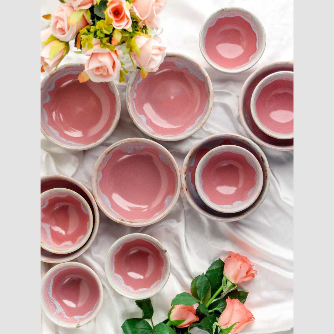 Rouge Ceramic Soup Bowls Set of 6 Amalfiee Ceramics
