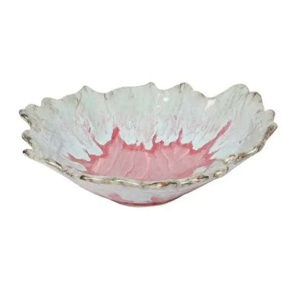 Rouge Leaf Ceramic Serving Bowl Set of 2 Amalfiee_Ceramics