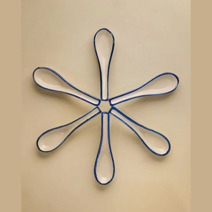 Saanha Ceramic Spoon Set of 6 Amalfiee Ceramics
