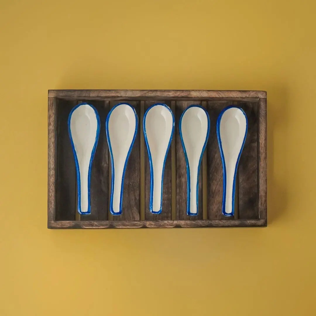 Saanha Ceramic Spoon Set of 6 Amalfiee Ceramics