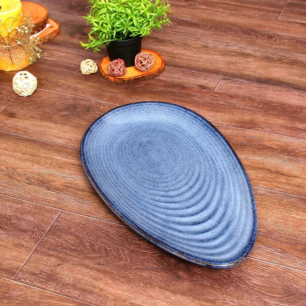 Saanjh Ceramic Oval Platter Amalfiee_Ceramics