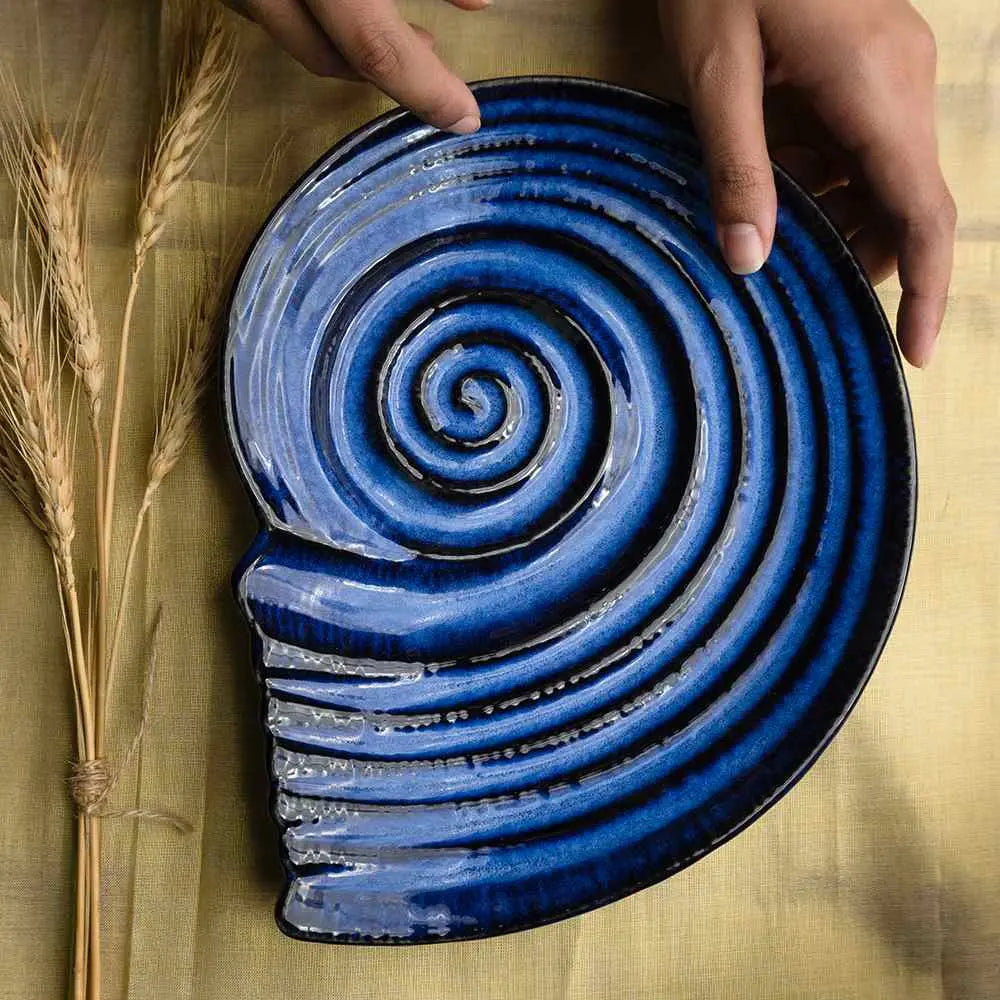 Saanjh Handmade Exclusive Ceramic Shell Platter Amalfiee_Ceramics