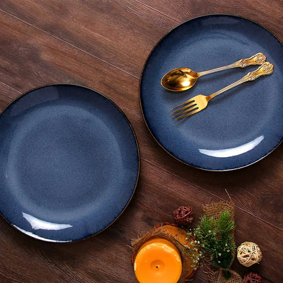 Saanjh Premium Ceramic Dinner Plates Set of 2 Amalfiee_Ceramics