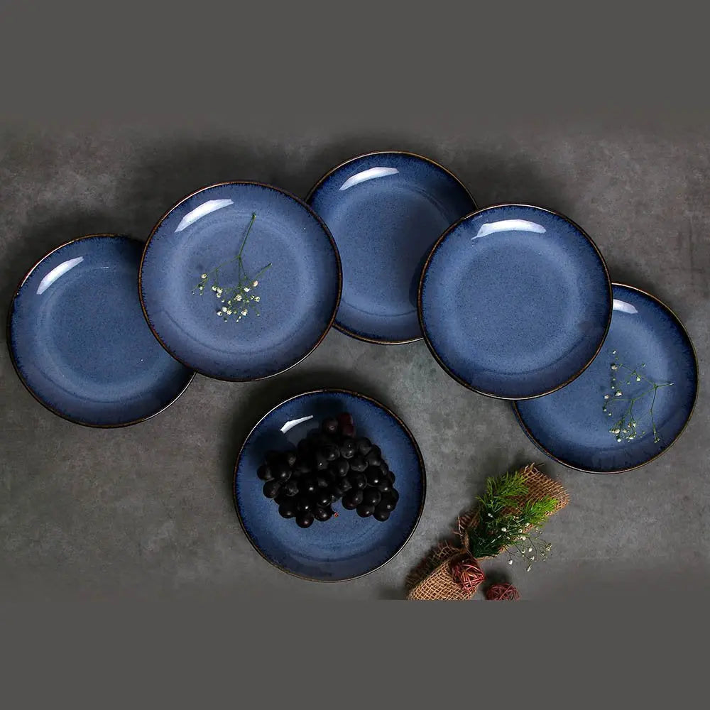 Saanjh Premium Ceramic Dinner Plates Set of 2 Amalfiee_Ceramics