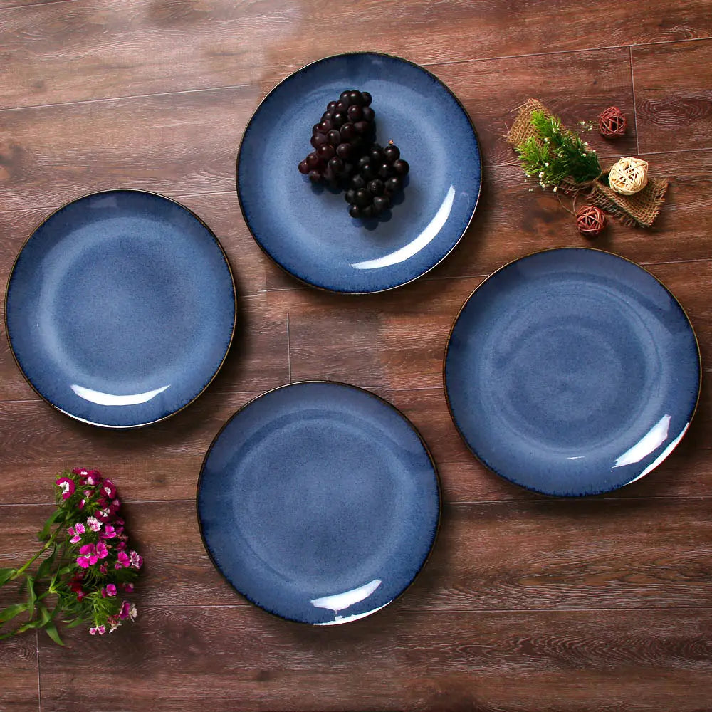 Saanjh Premium Ceramic Dinner Plates Set of 4 Amalfiee_Ceramics