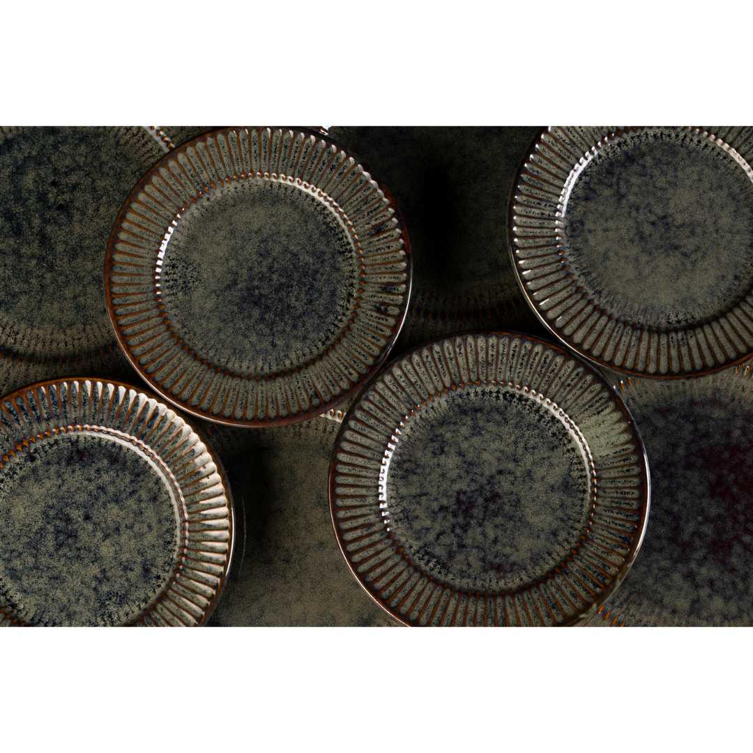 Sage Ceramic Dinner Plates (Set of 4) Amalfiee Ceramics