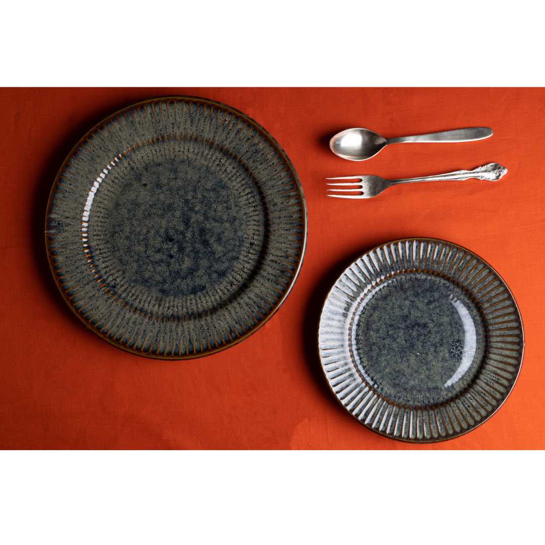 Sage Ceramic Dinner Plates (Set of 6) Amalfiee Ceramics