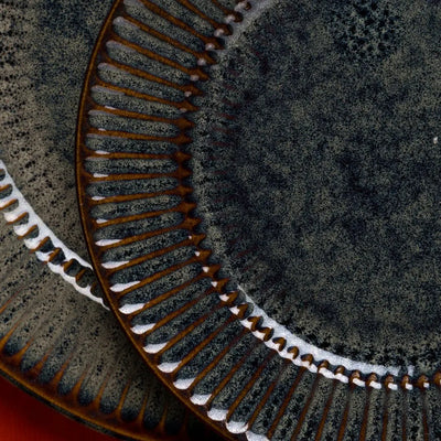 Sage Ceramic Quarter Dinner Plates (Set of 4) Amalfiee Ceramics