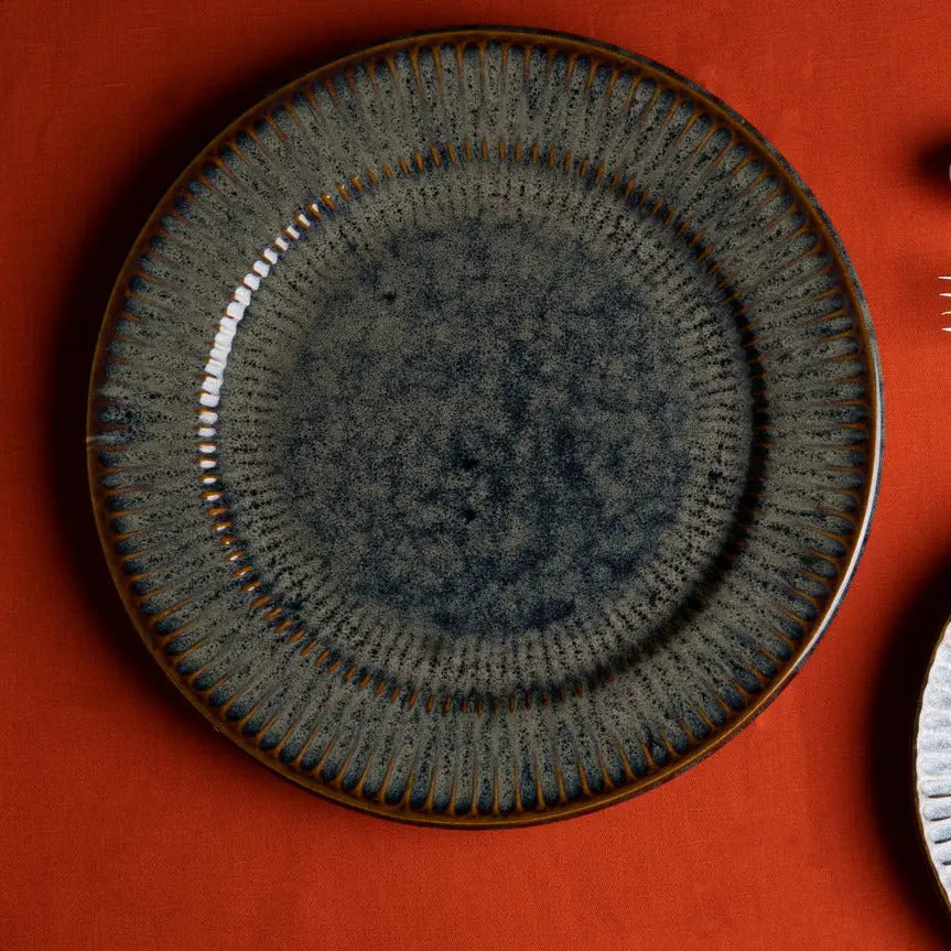 Sage Ceramic Quarter Dinner Plates (Set of 6) Amalfiee Ceramics