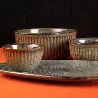 Sage Ceramic Serving Bowls Amalfiee Ceramics