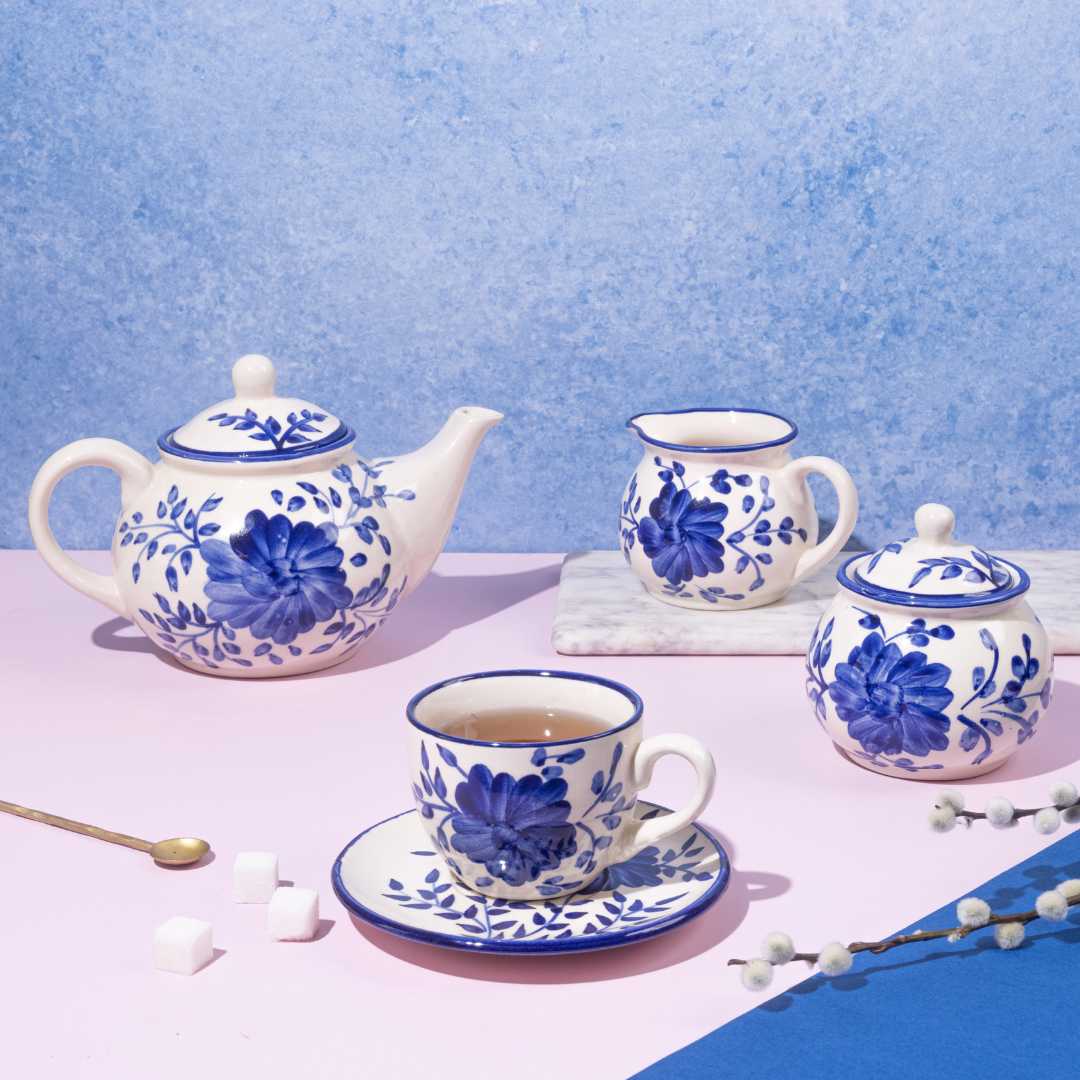 Sanaah 15pc Ceramic Tea Set Amalfiee Ceramics