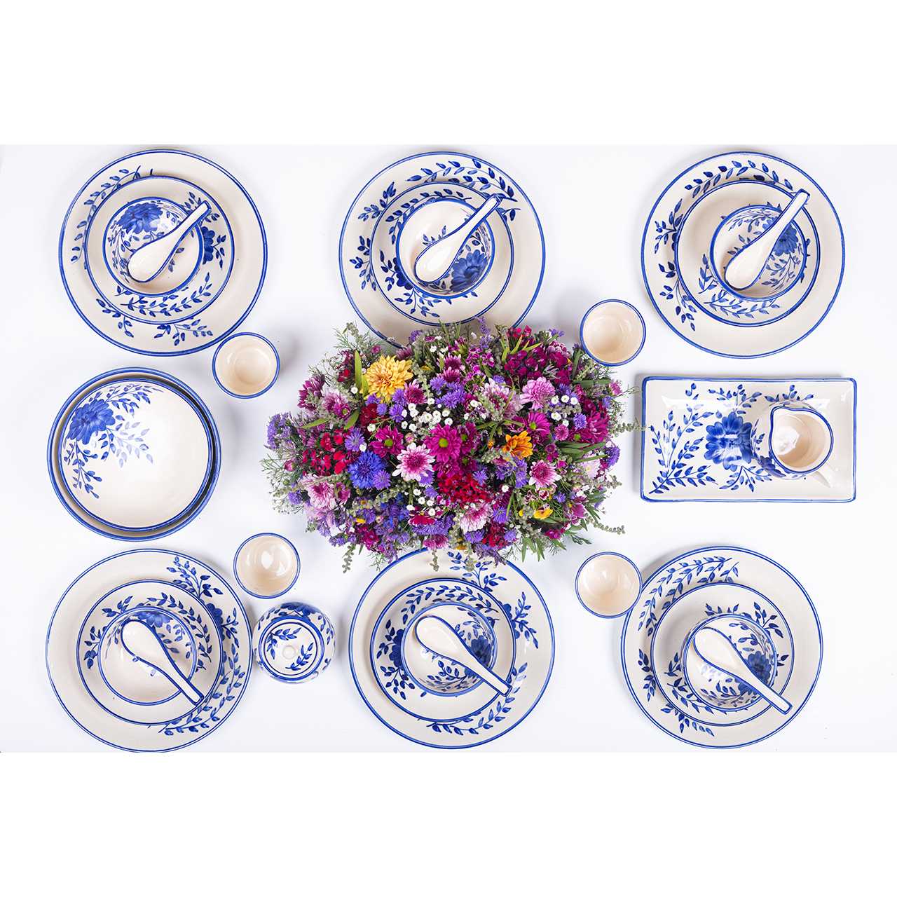 Sanaah 54pc Ceramic Dinner Set Amalfiee Ceramics